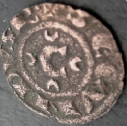 Denaro (con C tra crescenti) Conrad II, Brindisi,1254-58 Sicilië