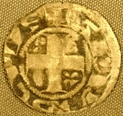 Philippe II Augustus, Denier parisis, Arras, z.j. 1180-1223