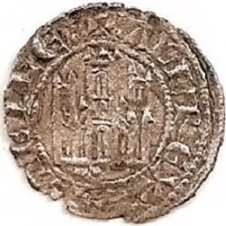 Alfonso X el Sabio, Dinero Pepión, Sevilla, z.j. 1252-84