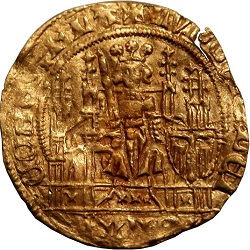 Lodewijk van Male, kwart gouden schild met adelaar, Brugge, z.j. 1352-1353