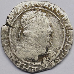 Henri III, demi franc au col plat, Rouen, 1577