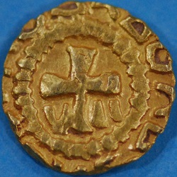 Tremissis Mainz, monetarius Garoaldo, z.j. ca 600-620