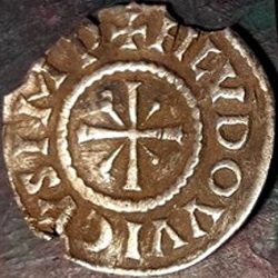 Lodewijk de Vrome, denarius, St Martin de Tours, z.j. ca 816 - 840