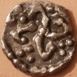 Merovingische sceatta, interlace type, ca 720 - 765