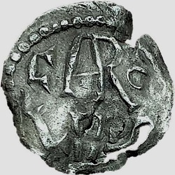 Karel de Grote, denarius, Andevisi(?), z.j. ca 768-793