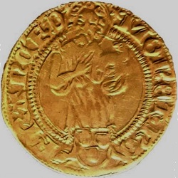 Friedrich III, goudgulden, Frankfurt am Main, z.j. ca 1491-1492