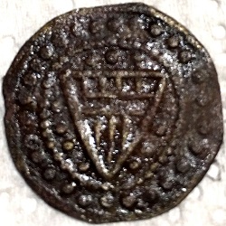 Rekenpenning van de Lombarden, wapenschild Franzesi, Italie-Neurenberg?, z.j. ca 1285-1400