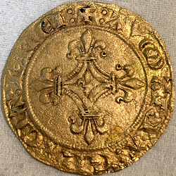 Anonieme rekenpenning, type oud Frans wapenschild, z.j. ca 1364-1380