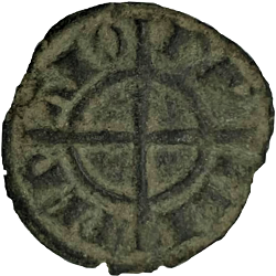 Frederik II, Denaro con testa, Brindisi, z.j. ca 1220-1250