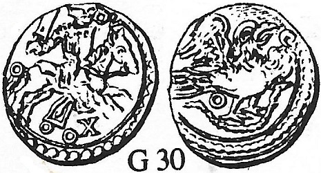 Hendrik I & Hugo van Pierrepont, denier, Maastricht, z.j. ca 1210-1229