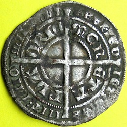 Lodewijk van Male, Halve zilveren leeuw, Gent, z.j. ca 1369-1370