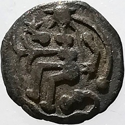Treveri, Quinarius, type "gezeten persoon", z.j. ca eind 2de eeuw tot ca 58 v Chr
