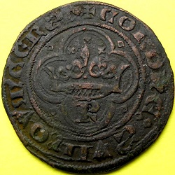 Rekenpenning anoniem, Kroon, Frankrijk, z.j. eind 13de - begin 14de eeuw