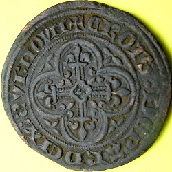 Rekenpenning anoniem, Kroon, Frankrijk, z.j. eind 13de - begin 14de eeuw