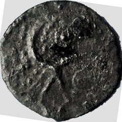 Anglo-Saxon sceatta,Wodan monster, z.j. ca 710-750