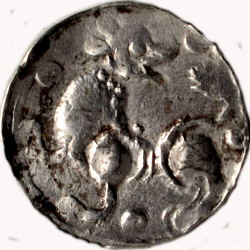 Brabantse denier, vermoedelijk Godfried III, z.mpl, z.j. ca 1150-1200