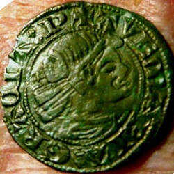 Anonieme rekenpenning, Frankrijk, type Saracenen hoofd, z.j. ca 14de eeuw - begin 15de eeuw