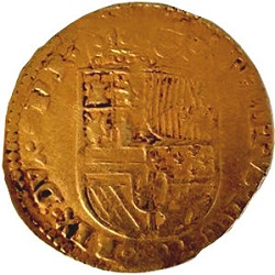 Philips II, halve gouden reaal, Nijmegen, z.j. ca 1560-1575