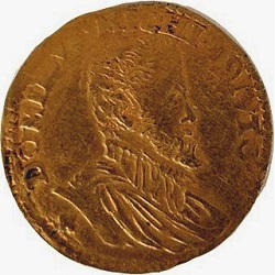 Philips II, halve gouden reaal, Nijmegen, z.j. ca 1560-1575