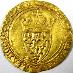 Charles VI, Ecu d'or a la couronne, z.mpl. z.j. ca 1388