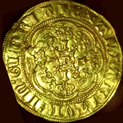 Philips de Stoute, Kwart gouden nobel, z.mpl, z.j. ca 1388-1402