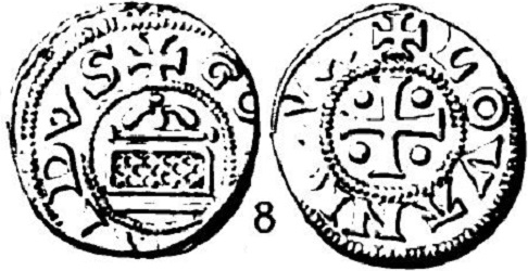 Godfried I met de Baard, Denier, Leuven, z.j. ca 1106-1128