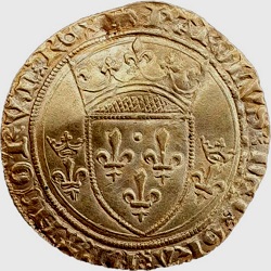 Charles VII, Ecu d'or à la couronne, Amiens, z.j. ca 1436-1445