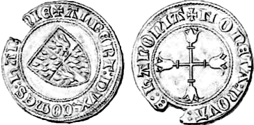 Albrecht van Beieren, Halve groot, Valenciennes, z.j. ca 1389-1404