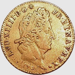 Lodewijk XIV, Louis d'or aux huit L et aux insignes, Parijs, 1700