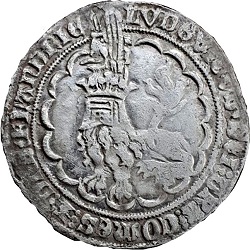 Lodewijk van Male, zilveren leeuw, Gent, z.j. ca 1368-1369