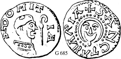 Theoduinus, denarius, Hoei, z.j. ca 1048-1075