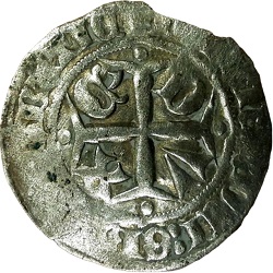 Johanna en Wenceslas, Halve groot met vier leeuwen, Vilvoorde, z.j. ca 1363