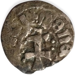 Ludwig I, denar, Kosice?, z.j. ca 1373-1382
