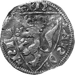 Jan I van Henegouwen, Sterling met wapenschild, Valenciennes, z.j. ca 1282
