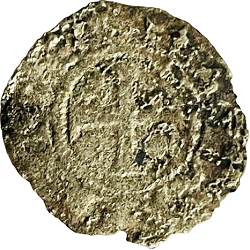 Lodewijk II van Savoie, denier met tempel, Nyon, z.j. ca 1323 - 1349