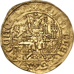 Lodewijk van Male, kwart gouden schild met adelaar, Brugge, z.j. 1352-1353 