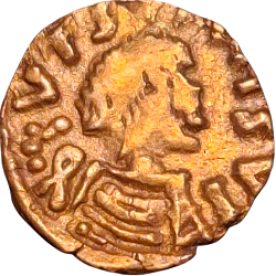 Frankische imitatie, Tremissis, Bourgondische regio, z.j. ca 565-578