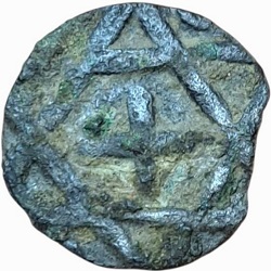 Continentale Merovingische sceatta, Hexagram type, z. mpl. z.j. ca 720-755