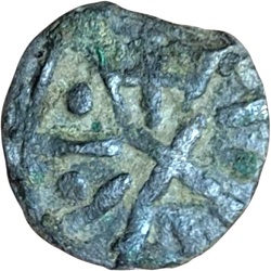 Continentale Merovingische sceatta, Hexagram type, z. mpl. z.j. ca 720-755