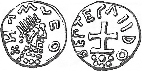 Namen, Tremissis, Bertelandus, z.j. ca 585 - 675 n Chr.
