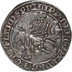 Philips de Stoute, Dubbele groot botdrager, Gent, Brugge of Mechelen, z.j. ca 1389-1402