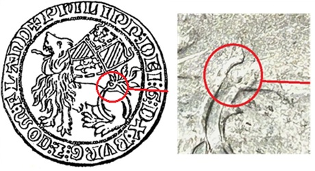 Philips de Stoute als pandhouder van Valkenburg, Dubbele groot botdrager, Valkenburg, z.j. ca 1396-1399