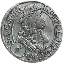 Leopold I, graaf van Tirol, 6 Kreuzer, Hall, 1693