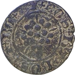 Anoniem, Engelse rekenpenning, type "doornige roos", zonder aanmaakplaats, z.j. ca 1345-1355