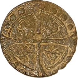 Anoniem, Engelse rekenpenning, type "doornige roos", zonder aanmaakplaats, z.j. ca 1345-1355