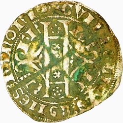 Willem III de Krankzinnige, Dubbele groot, Valenciennes, z.j. ca 1356 - 1389